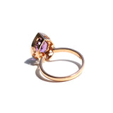 Pear-shaped ring Amethyst Pink Gold